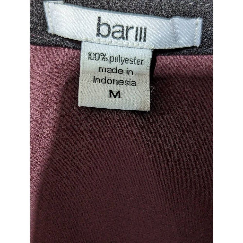 Barr III Women's Burgundy Sleeveless Black Trim Shift Tank Dress Size Medium - Picture 2 of 6